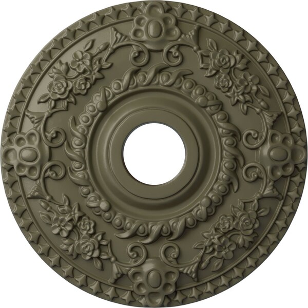 Ekena Millwork Rose Ceiling Medallion (Fits Canopies up to 7 1/4"), 18"OD x 3 1/2"ID x 1 1/2"P, Spartan Stone CM18ROSSF - main